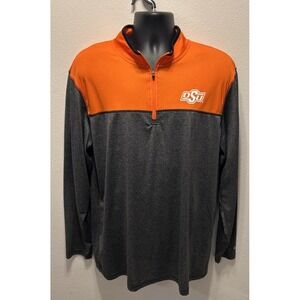 Oklahoma State‎ Quarter Zip Size XL Colosseum  Orange And Gray